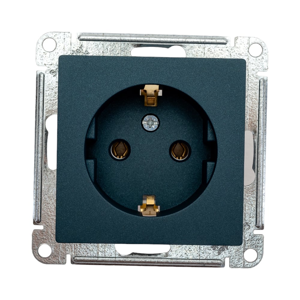 Розетка Systeme Electric AtlasDesign Изумруд с/з, 16А, механизм SE ...