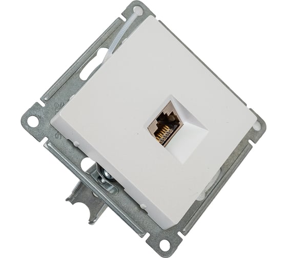 Компьютерная розетка Systeme Electric AtlasDesign Жемчуг RJ45, кат. 6A, механизм SE ATN000486