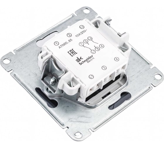 Переключатель Systeme Electric AtlasDesign Грифель 2-клавишный сх.6, 10АХ, механизм SE ATN000765