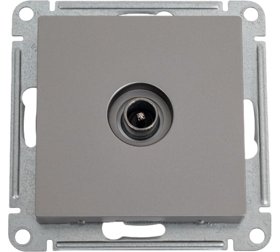 Розетка TV Systeme Electric AtlasDesign Сталь проходная 4DB, механизм SE ATN000992 1