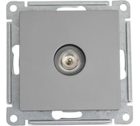 Антенная розетка Systeme Electric AtlasDesign Сталь одиночная TV коннектор, механизм SE ATN000993