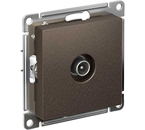 Розетка TV Systeme Electric AtlasDesign Мокко оконечная 1DB, механизм SE ATN000691 1