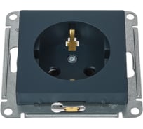 Розетка Systeme Electric AtlasDesign Изумруд с/з со шторками, 16А, механизм SE ATN000845
