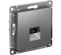 Розетка компьютерная Systeme Electric AtlasDesign, RJ45, кат. 6A, механизм, Сталь ATN000986
