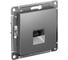 Розетка компьютерная Systeme Electric AtlasDesign, RJ45, кат. 6A, механизм, Сталь ATN000986 1