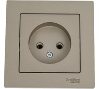 Розетка Systeme Electric AtlasDesign Шампань б/з, 16А, в сборе SE ATN000540