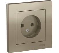 Розетка Systeme Electric AtlasDesign Шампань б/з, 16А, в сборе SE ATN000540