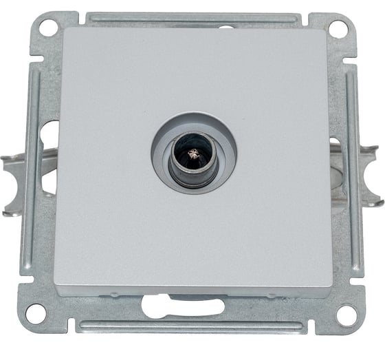 Розетка TV Systeme Electric AtlasDesign Алюминий проходная 4DB, механизм SE ATN000392