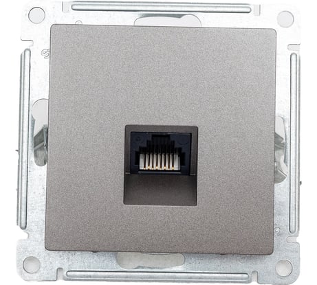 Телефонная розетка Systeme Electric AtlasDesign Мокко RJ11, механизм SE ATN000681