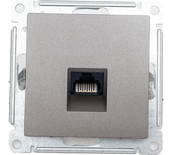 Телефонная розетка Systeme Electric AtlasDesign Мокко RJ11, механизм SE ATN000681