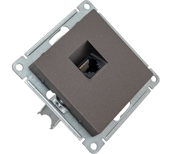 Телефонная розетка Systeme Electric AtlasDesign Мокко RJ11, механизм SE ATN000681