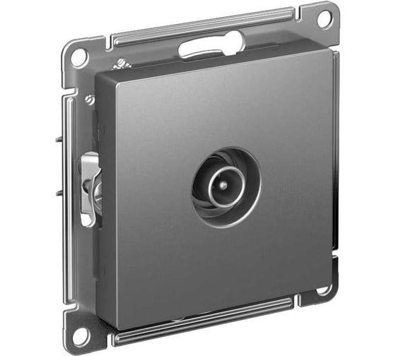 Розетка TV Systeme Electric AtlasDesign Сталь оконечная 1DB, механизм SE ATN000991 1
