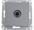 Розетка TV Systeme Electric AtlasDesign Сталь оконечная 1DB, механизм SE ATN000991 1