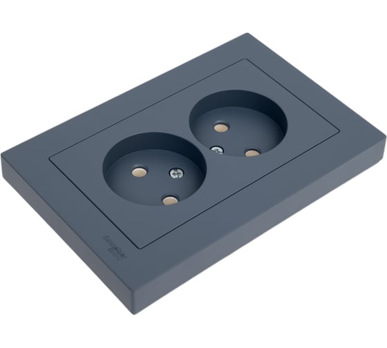 Розетка Systeme Electric AtlasDesign Грифель б/з двойная, 16А, в сборе SE ATN000720