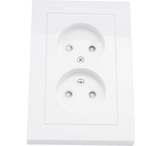 Розетка Systeme Electric AtlasDesign Бел б/з двойная, со шторками,16А, в сборе SE ATN000122 1