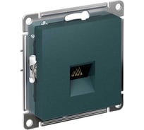 Розетка компьютерная Systeme Electric AtlasDesign, RJ45, кат. 6A, механизм, Изумруд ATN000886