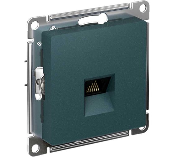 Компьютерная розетка Systeme Electric AtlasDesign Изумруд RJ45, кат. 6A, механизм SE ATN000886