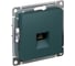 Розетка компьютерная Systeme Electric AtlasDesign, RJ45, кат. 6A, механизм, Изумруд ATN000886 1