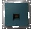 Розетка компьютерная Systeme Electric AtlasDesign, RJ45, кат. 6A, механизм, Изумруд ATN000886 2