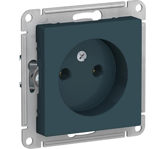 Розетка Systeme Electric AtlasDesign Изумруд б/з, 16А, механизм SE ATN000841 1