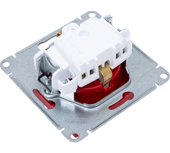 Розетка Systeme Electric AtlasDesign Красный с/з со шторками, 16А, механизм SE ATN002045