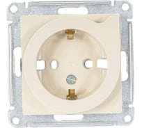 Розетка Systeme Electric AtlasDesign Беж с/з со шторками с выталк., 16А, механизм SE ATN000247