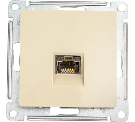 Компьютерная розетка Systeme Electric AtlasDesign Бежевый RJ45, кат. 6A, механизм SE ATN000286