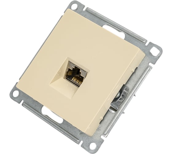Компьютерная розетка Systeme Electric AtlasDesign Бежевый RJ45, кат. 6A, механизм SE ATN000286