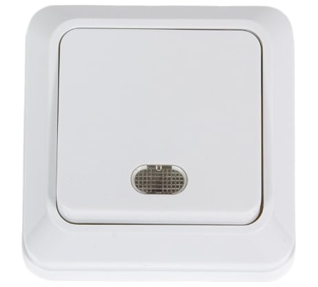 1 клавишный выключатель Econ Астра с подсветкой 10А белый 1111