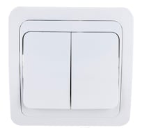 2 клавишный выключатель Econ Мимоза 10А белый 2103