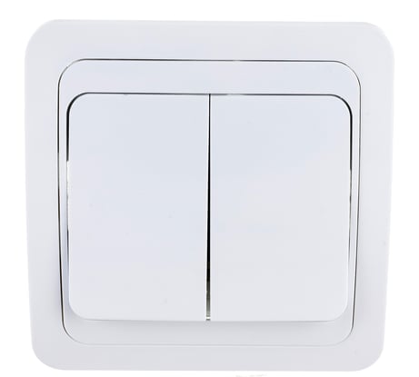 2 клавишный выключатель Econ Мимоза 10А белый 2103