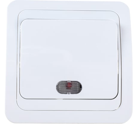1 клавишный выключатель Econ Мимоза с подсветкой 10А белый 2111