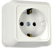 Розетка ECON Астра с заземлением 16А, 250В белая 1107