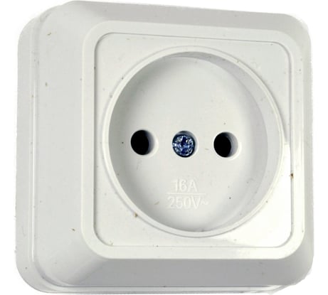 Розетка ECON Астра без заземления 10А, 250В белая 1102