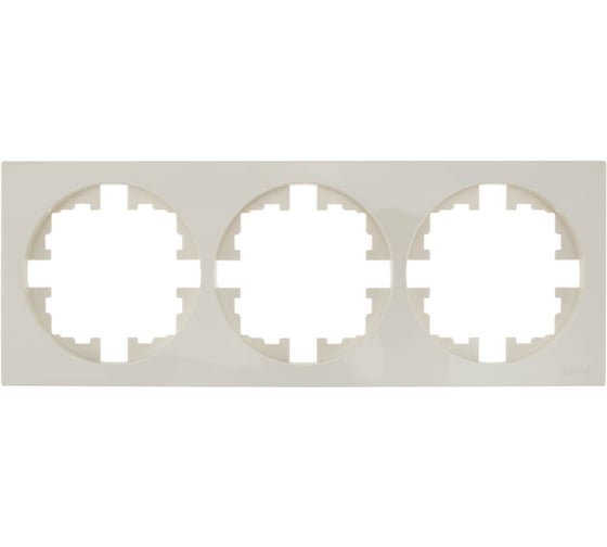 Рамка 3-ая Lezard OSEN без вставки, слоновая кость, упаковка 10 шт 743-9000-148 1