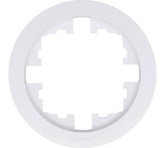 Рамка 1-ая Lezard OSEN без вставки, белая круглая, упаковка 20 шт 744-0200-146 1