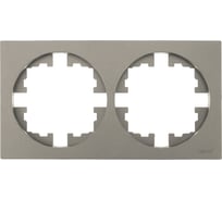 Рамка 2-ая б/вст титан (упаковка 10 шт) Lezard OSEN 743-3700-147