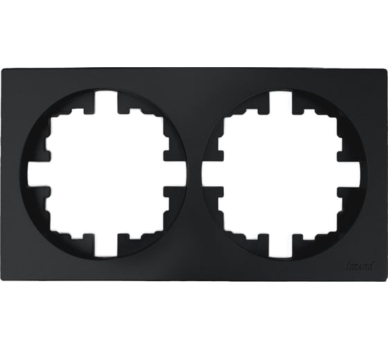 Рамка 2-ая б/вст чёрный бархат (упаковка 10 шт) Lezard OSEN 743-4200-147