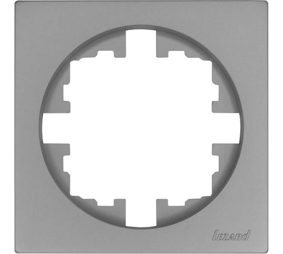 Рамка 1-ая Lezard OSEN без вставки, серый матовый, упаковка 20 шт 743-7400-146 1