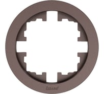 Рамка 1-ая б/вст шоколад круглая (упаковка 20 шт) Lezard OSEN 744-7300-146