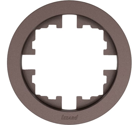 Рамка 1-ая Lezard OSEN без вставки, шоколад круглая, упаковка 20 шт 744-7300-146 1