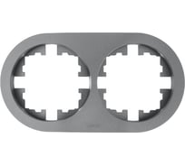 Рамка 2-ая б/вст серый матовый круглая (упаковка 10 шт) Lezard OSEN 744-7400-147