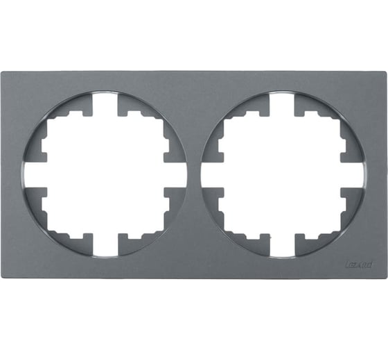 Рамка 2-ая Lezard OSEN без вставки, серый матовый, упаковка 10 шт 743-7400-147 1