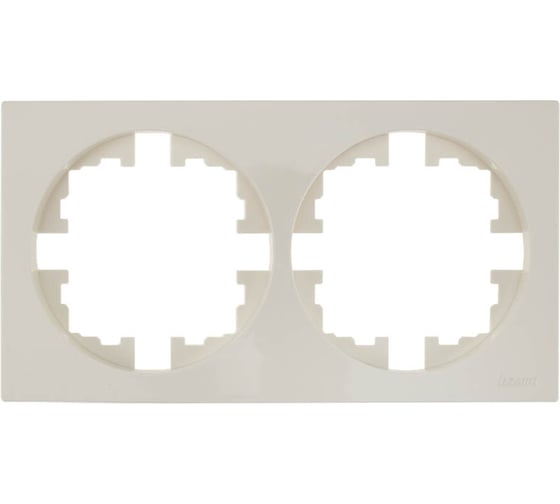 Рамка 2-ая Lezard OSEN без вставки, слоновая кость, упаковка 10 шт 743-9000-147 1