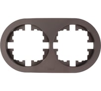 Рамка 2-ая б/вст шоколад круглая (упаковка 10 шт) Lezard OSEN 744-7300-147