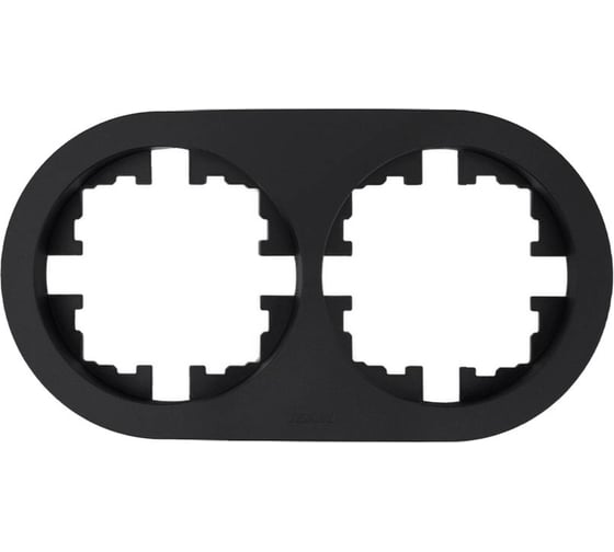 Рамка 2-ая Lezard OSEN без вставки, чёрный бархат круглая, упаковка 10 шт 744-4200-147 1