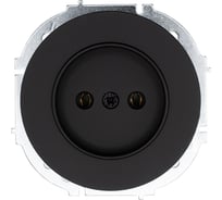 Розетка б/з ПБТ (упаковка 10 шт) Lezard OSEN чёрный бархат 743-4288-121B