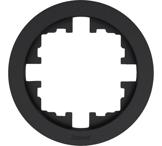 Рамка 1-ая Lezard OSEN без вставки, чёрный бархат круглая, упаковка 20 шт 744-4200-146 1
