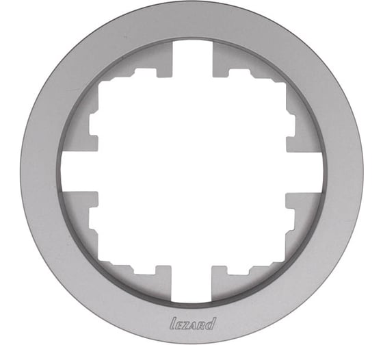 Рамка 1-ая Lezard OSEN без вставки, серый матовый круглая, упаковка 20 шт 744-7400-146 1