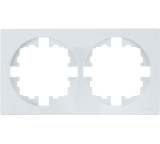 Рамка 2-ая Lezard OSEN без вставки, белая, упаковка 10 шт 743-0200-147 1